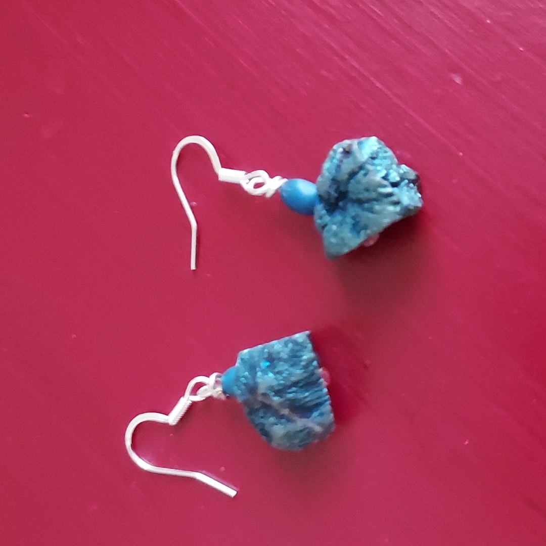 Natural Blue Stone Earrings